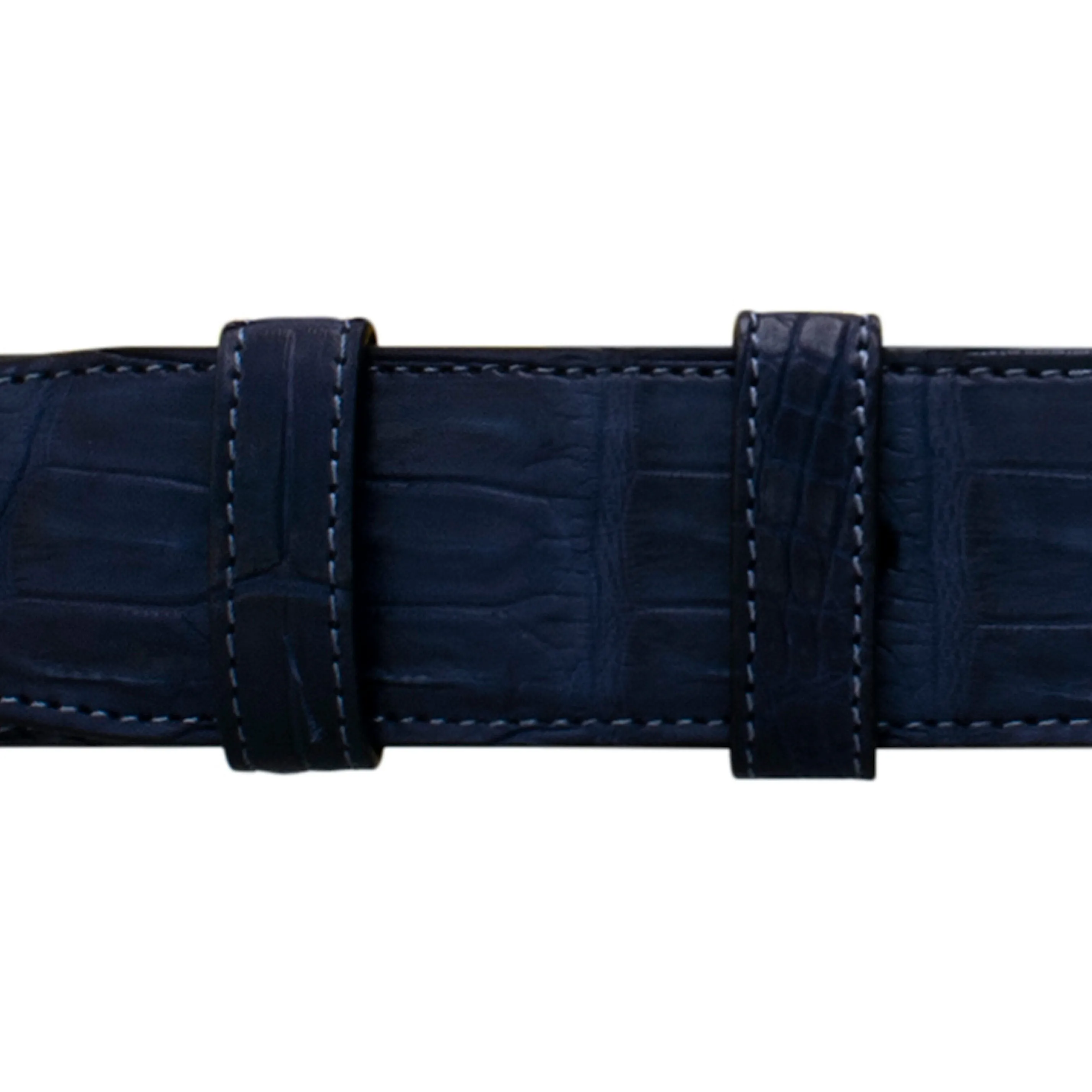 1 1/2" Midnight Classic Belt with Derby Cocktail Buckle in Matt Nickel