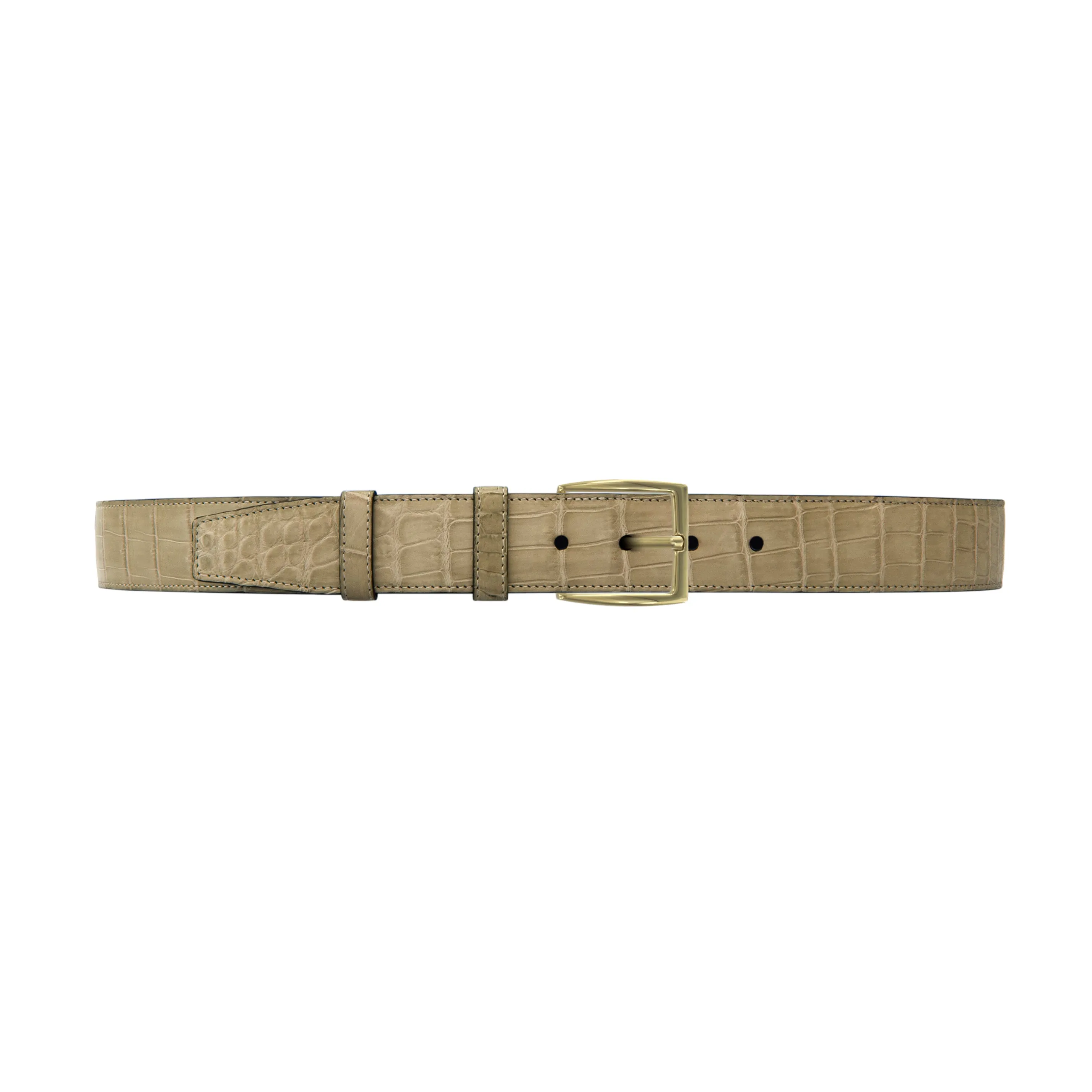1 1/2" Sand Classic Belt with Winston Dress Buckle in Brass