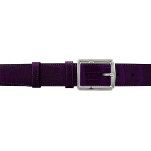 1 1/2" Violet Seasonal Belt with Crawford Casual Buckle in Polished Nickel