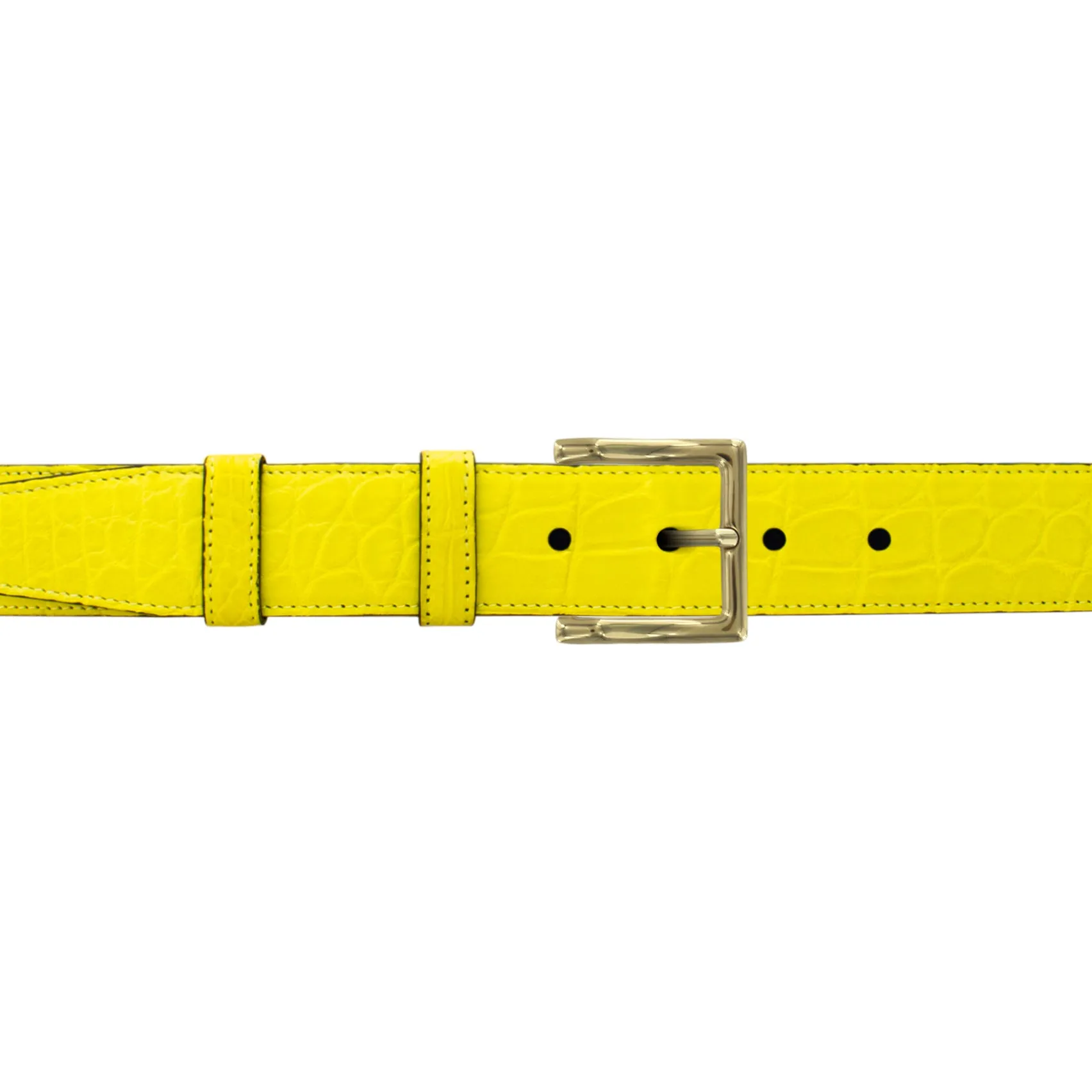 1 1/4" Canary Seasonal Belt with Regis Dress Buckle in Brass