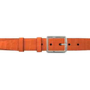 1 1/4" Orange Seasonal Belt with Crawford Casual Buckle in Polished Nickel