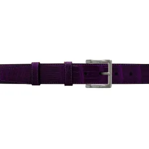 1 1/4" Violet Classic Belt with Regis Dress Buckle in Matt Nickel
