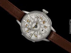 1910's Rolex Rare Vintage Mens World War I Era Military Officers Trench Watch with - Sterling Silver