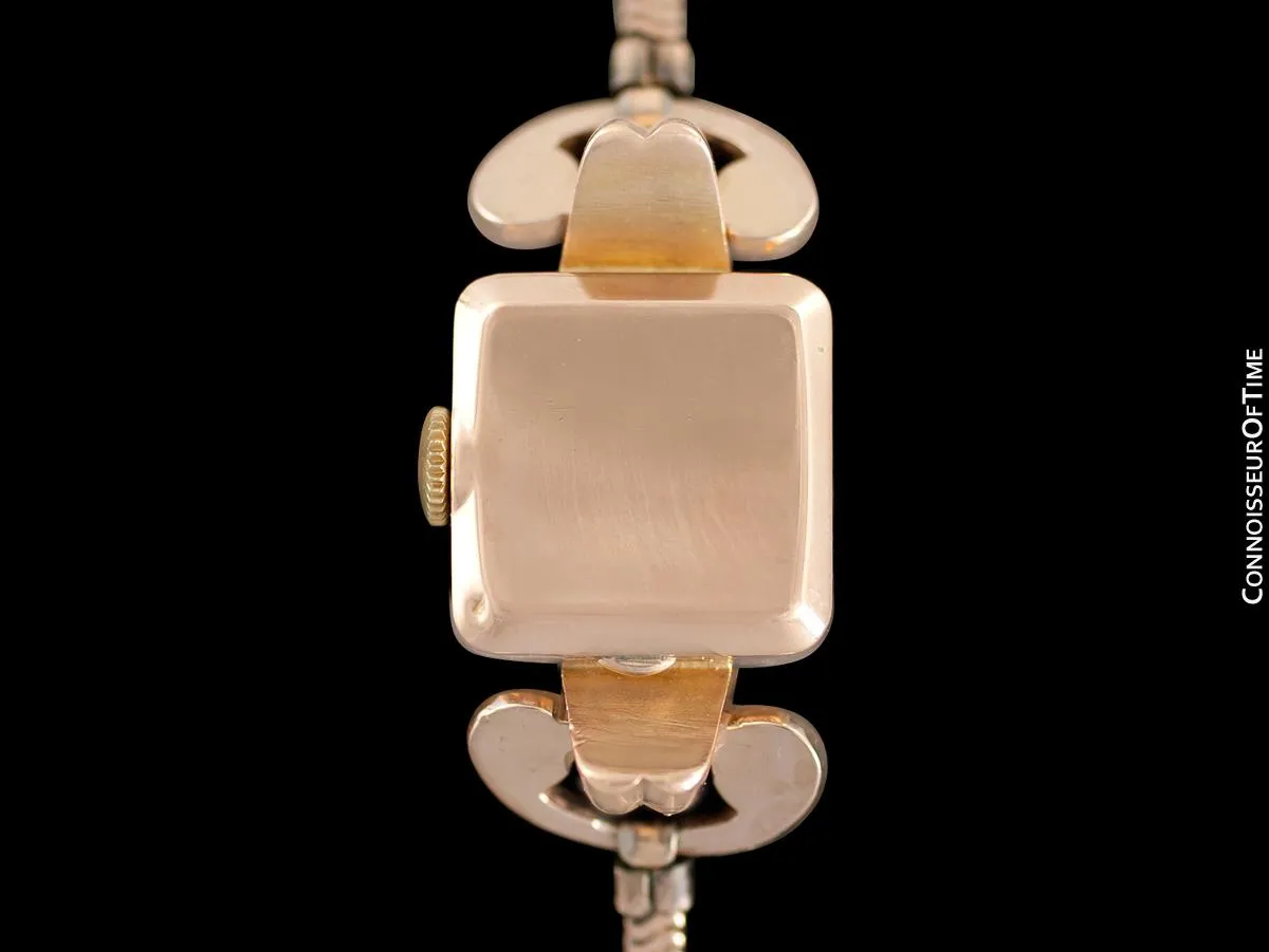 1938 Rolex Vintage Art Deco Ladies Dress Watch with Bracelet - 14K Rose Gold