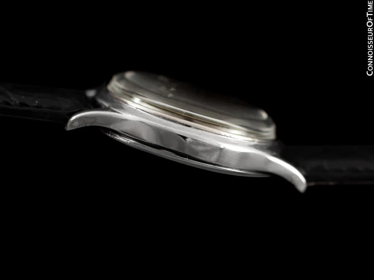 1946 Jaeger LeCoultre Vintage Mens Watch, Waterproof, Military Style - Chrome & Stainless Steel