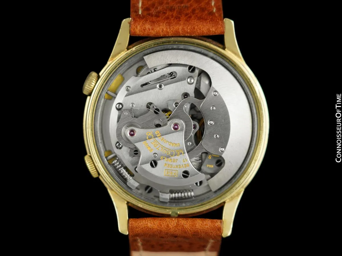 1960's Jaeger-LeCoultre Vintage Mens Memovox World Time Alarm Reveil, Automatic - 10K Gold Filled & Stainless Steel