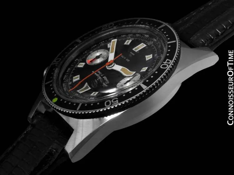 1960's Swiss Jules Jurgensen Vintage Mens Sporting Divers Chronograph - Stainless Steel
