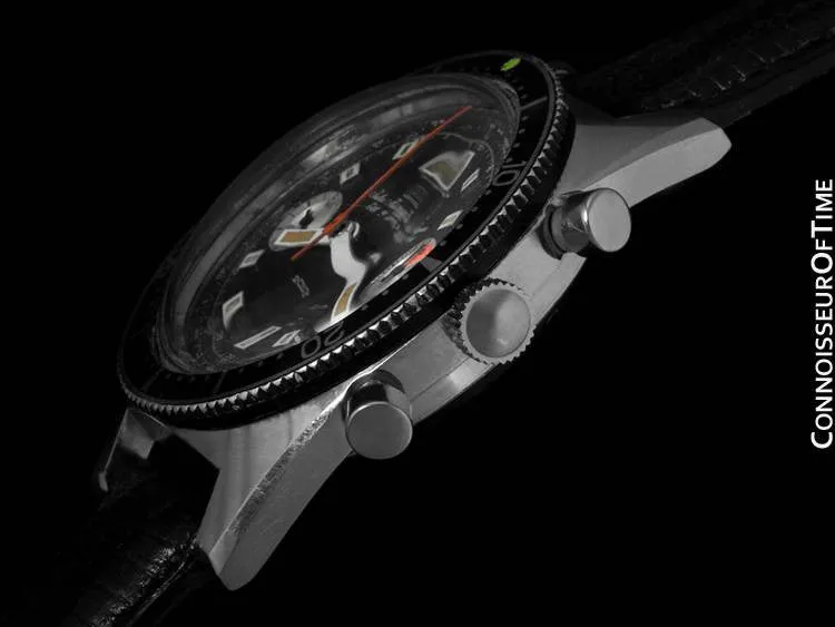 1960's Swiss Jules Jurgensen Vintage Mens Sporting Divers Chronograph - Stainless Steel