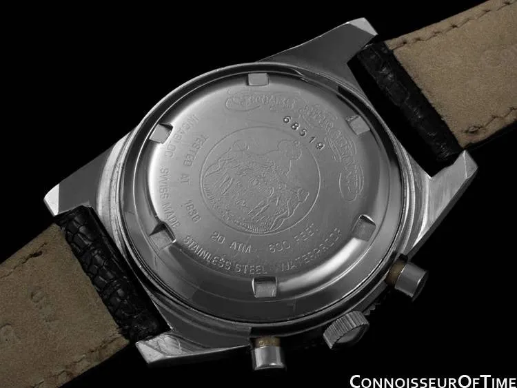 1960's Swiss Jules Jurgensen Vintage Mens Sporting Divers Chronograph - Stainless Steel