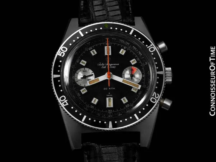 1960's Swiss Jules Jurgensen Vintage Mens Sporting Divers Chronograph - Stainless Steel