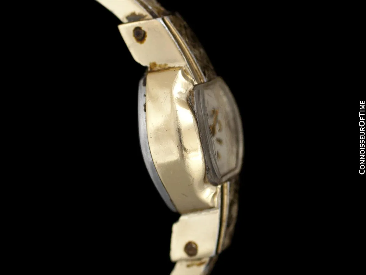 1960's Swiss Vintage Ladies Gold Plated Watch - Owned & Worn by Actress Loretta Young