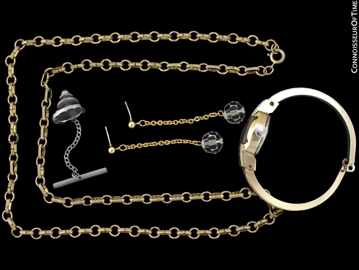 1960's Swiss Vintage Ladies Gold Plated Watch - Owned & Worn by Actress Loretta Young