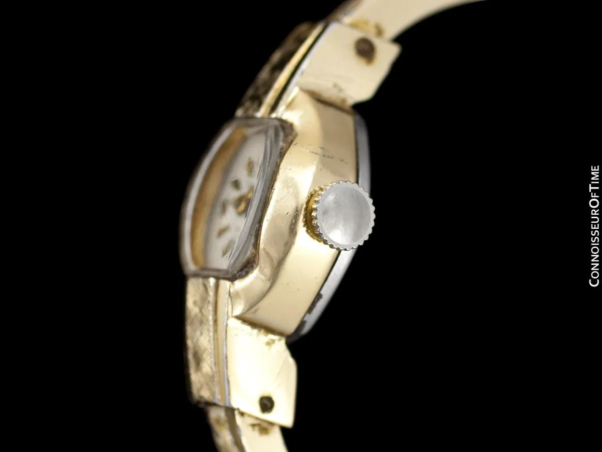 1960's Swiss Vintage Ladies Gold Plated Watch - Owned & Worn by Actress Loretta Young