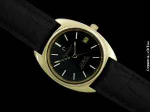 1971 Omega Constellation "C" Chronometer Vintage Mens Calendar Date Watch - 14K Gold Cap & Stainless Steel