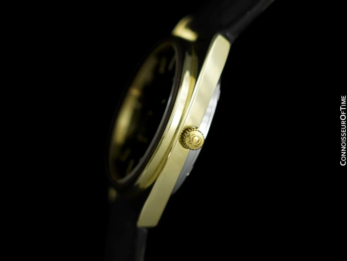 1971 Omega Constellation "C" Chronometer Vintage Mens Calendar Date Watch - 14K Gold Cap & Stainless Steel