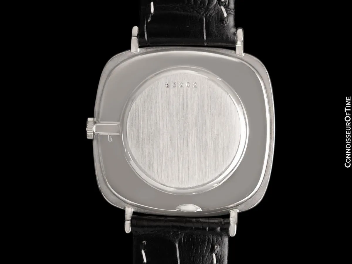 1972 Audemars Piguet Vintage Mens Full Size TV Shaped Dress Watch - 18K White Gold