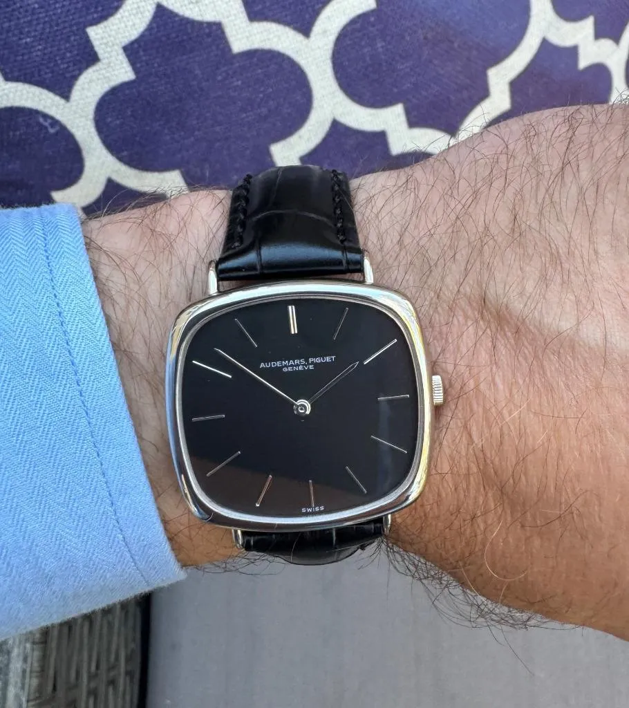 1972 Audemars Piguet Vintage Mens Full Size TV Shaped Dress Watch - 18K White Gold