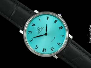 1973 Omega Vintage De Ville Mens Full Size Automatic Watch with Tiffany Blue Dial - Stainless Steel