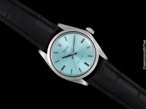1974 Rolex Oyster Precision Classic Vintage Mens Handwound Watch with Tiffany Blue Dial - Stainless Steel