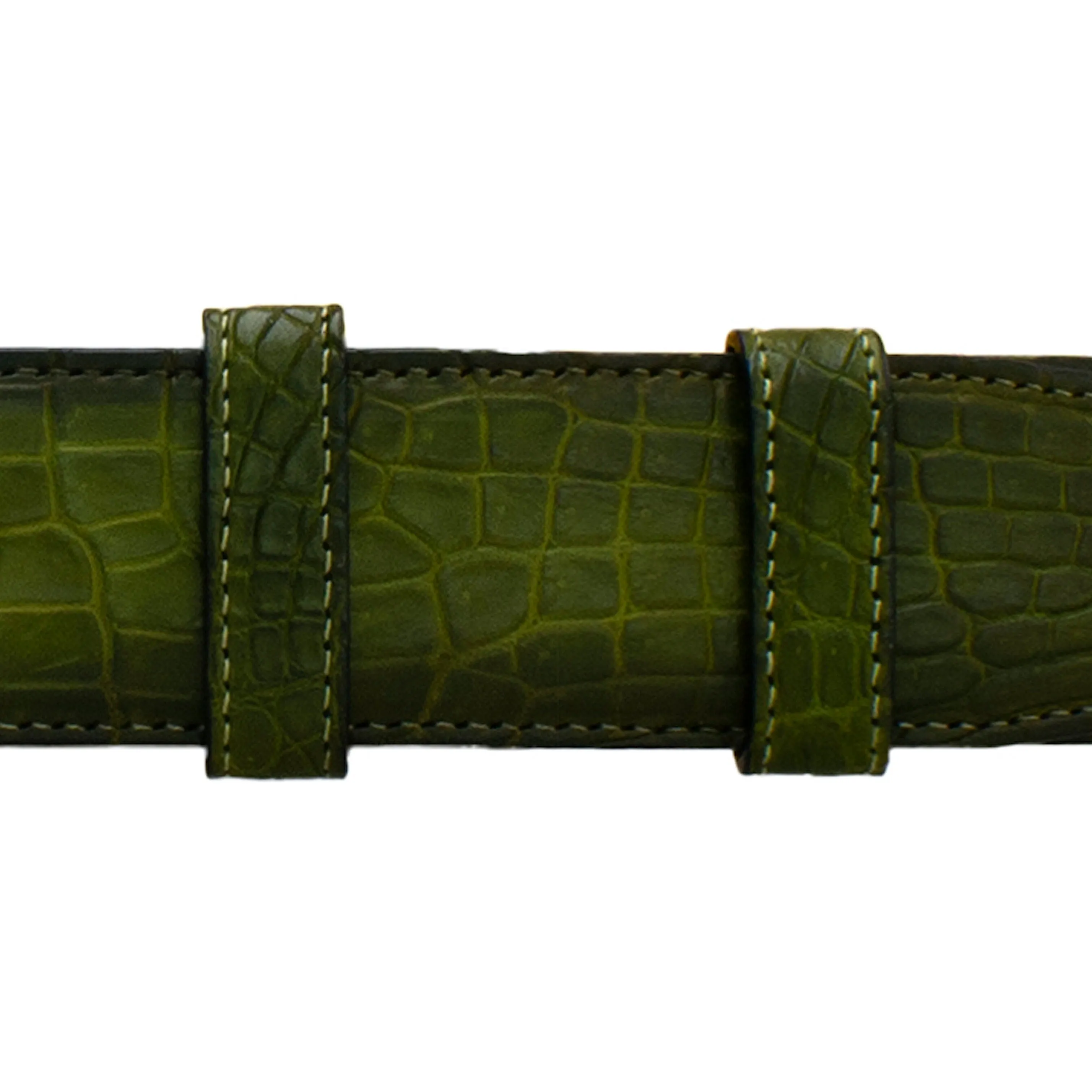1" Pine Patina Belt with Austin Casual Buckle in Polished Nickel