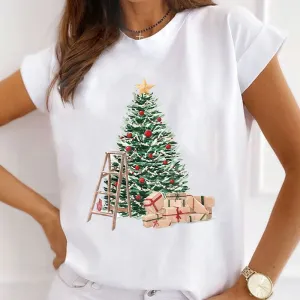 2022 Christmas Tree White T-Shirts