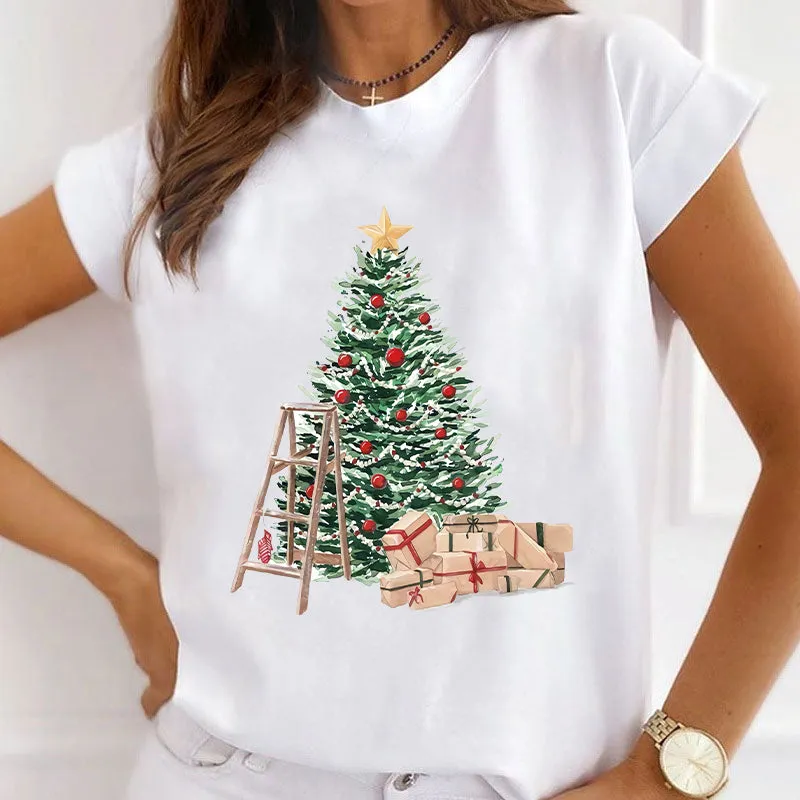 2022 Christmas Tree White T-Shirts
