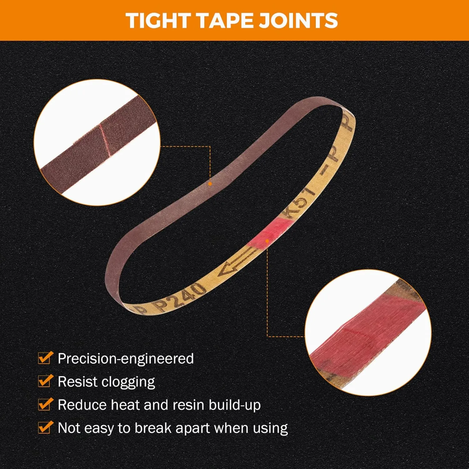 60 Packs 3/8x13 in Sanding Belts Assortment for Mini Belt Sander, 10 of Each ...