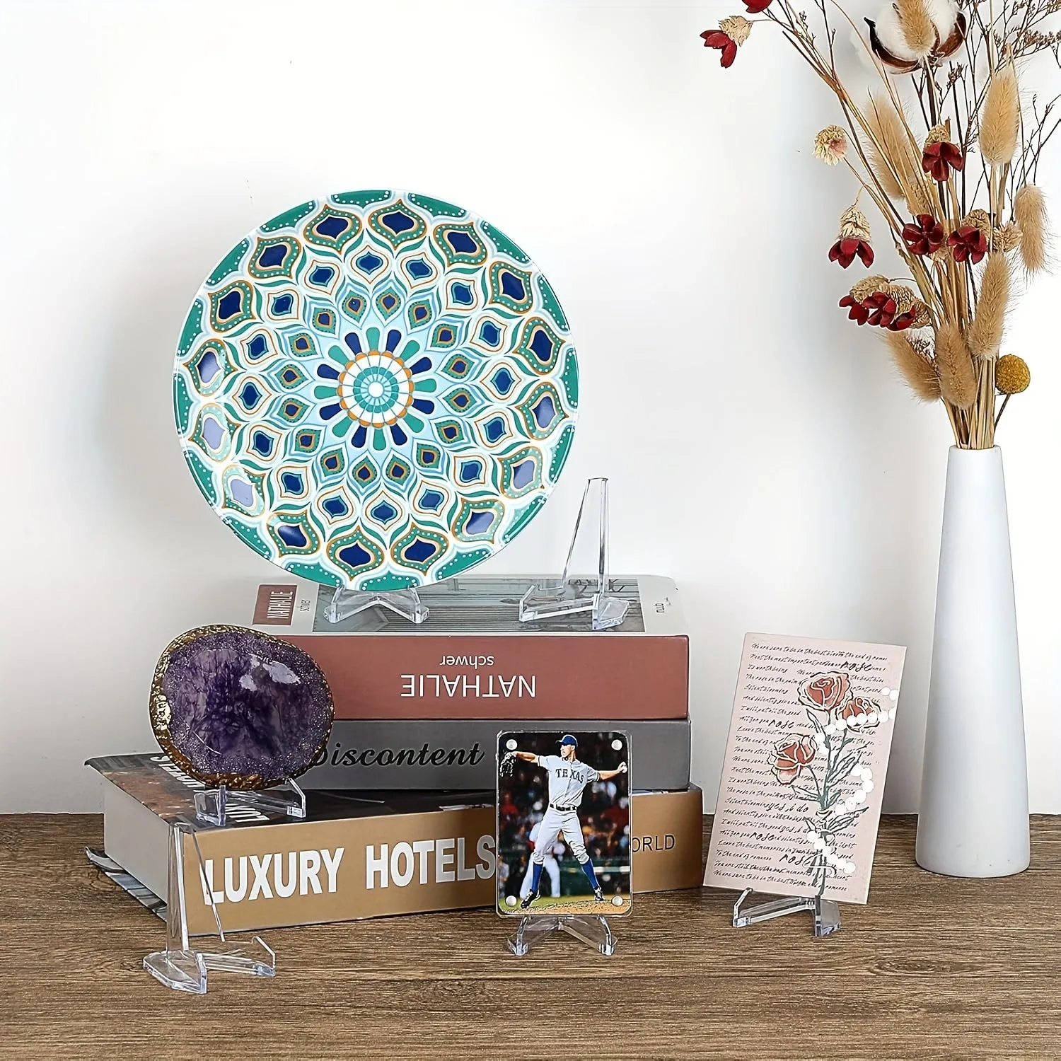 Acrylic Easel Stands: Clear Mini Display Holders (2/6/10/12 pcs) for Coins, Pocket Watches, Capsules, and Medals