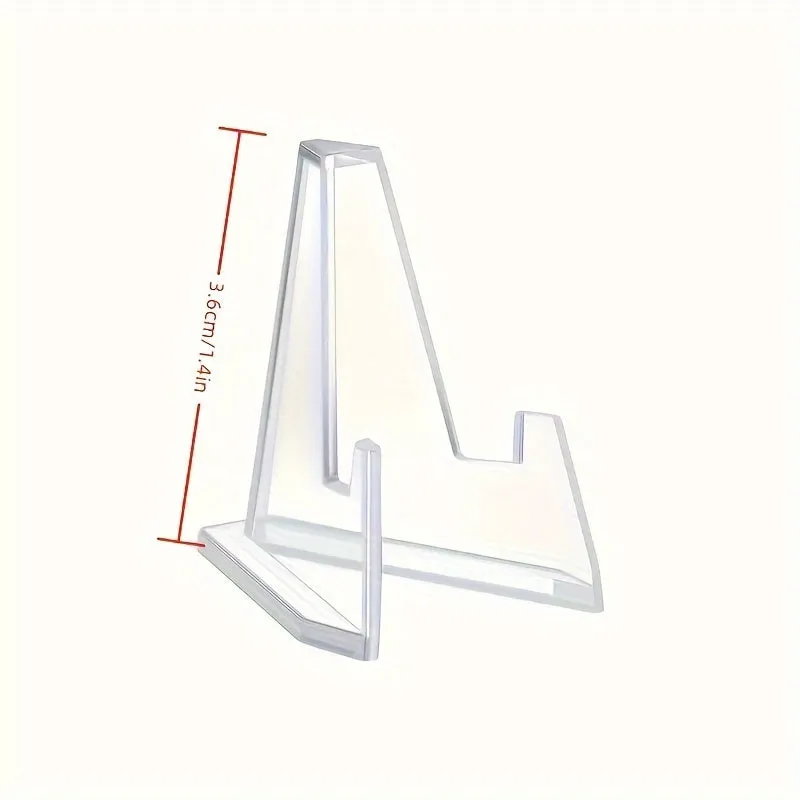 Acrylic Easel Stands: Clear Mini Display Holders (2/6/10/12 pcs) for Coins, Pocket Watches, Capsules, and Medals