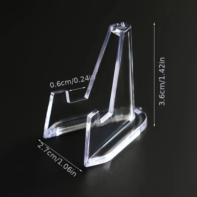 Acrylic Easel Stands: Clear Mini Display Holders (2/6/10/12 pcs) for Coins, Pocket Watches, Capsules, and Medals
