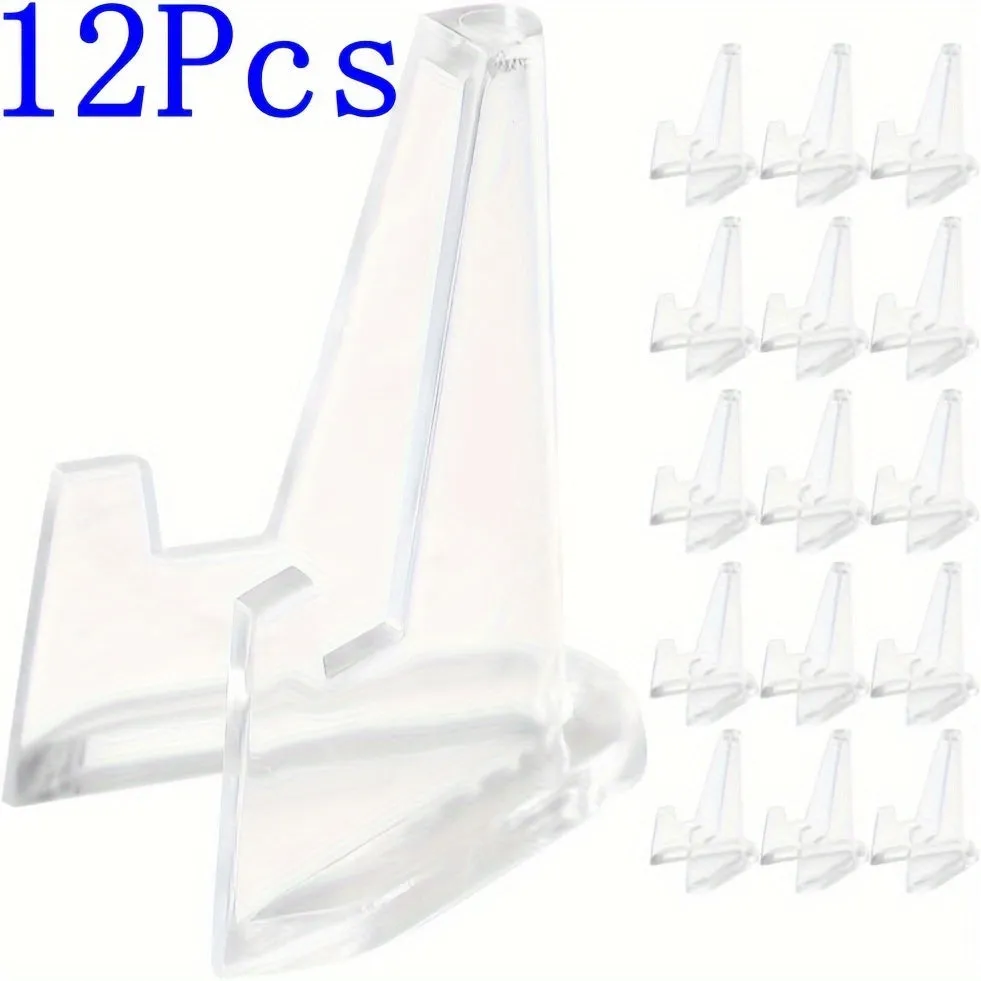 Acrylic Easel Stands: Clear Mini Display Holders (2/6/10/12 pcs) for Coins, Pocket Watches, Capsules, and Medals