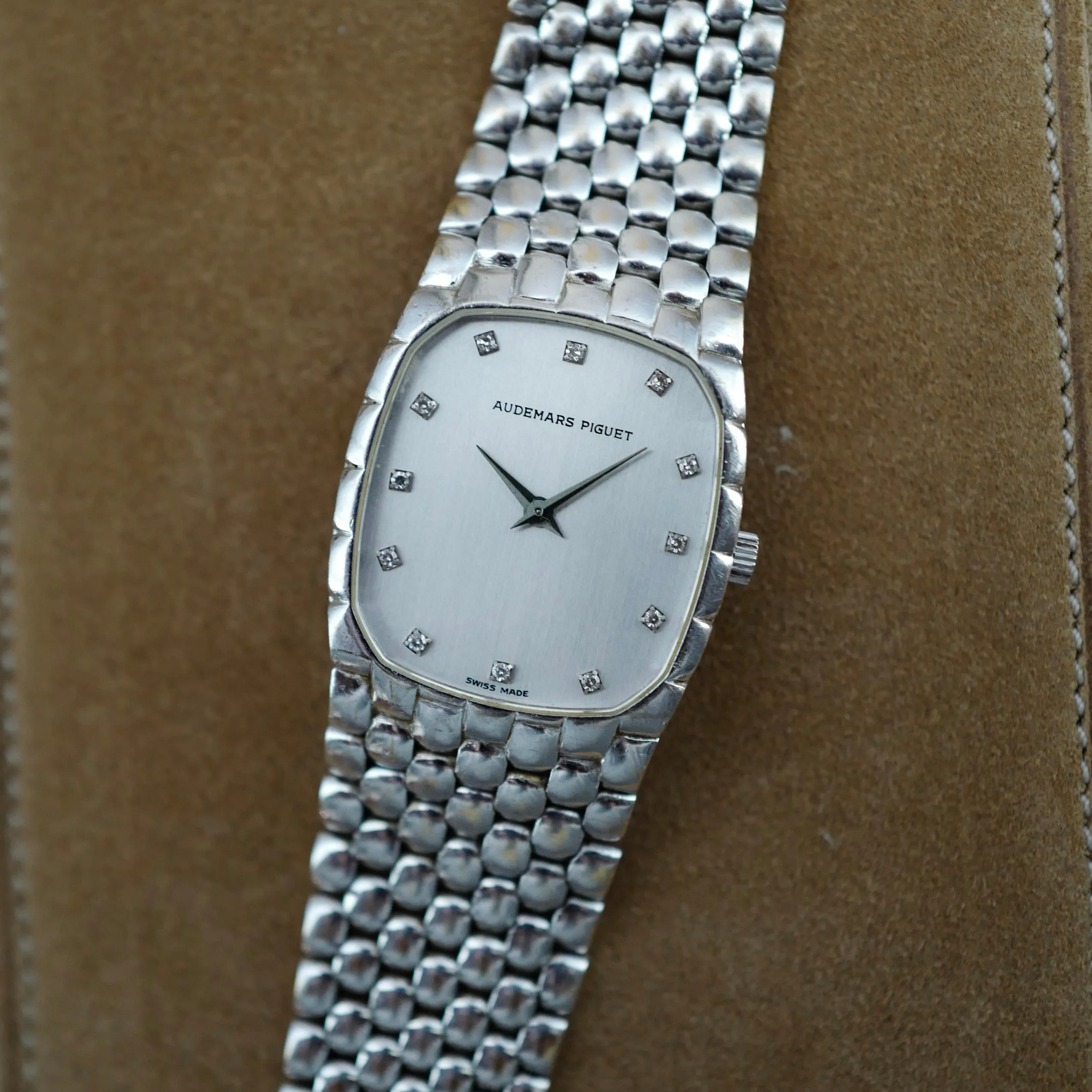 Audemars Piguet White Gold Bracelet Watch (New Arrival)