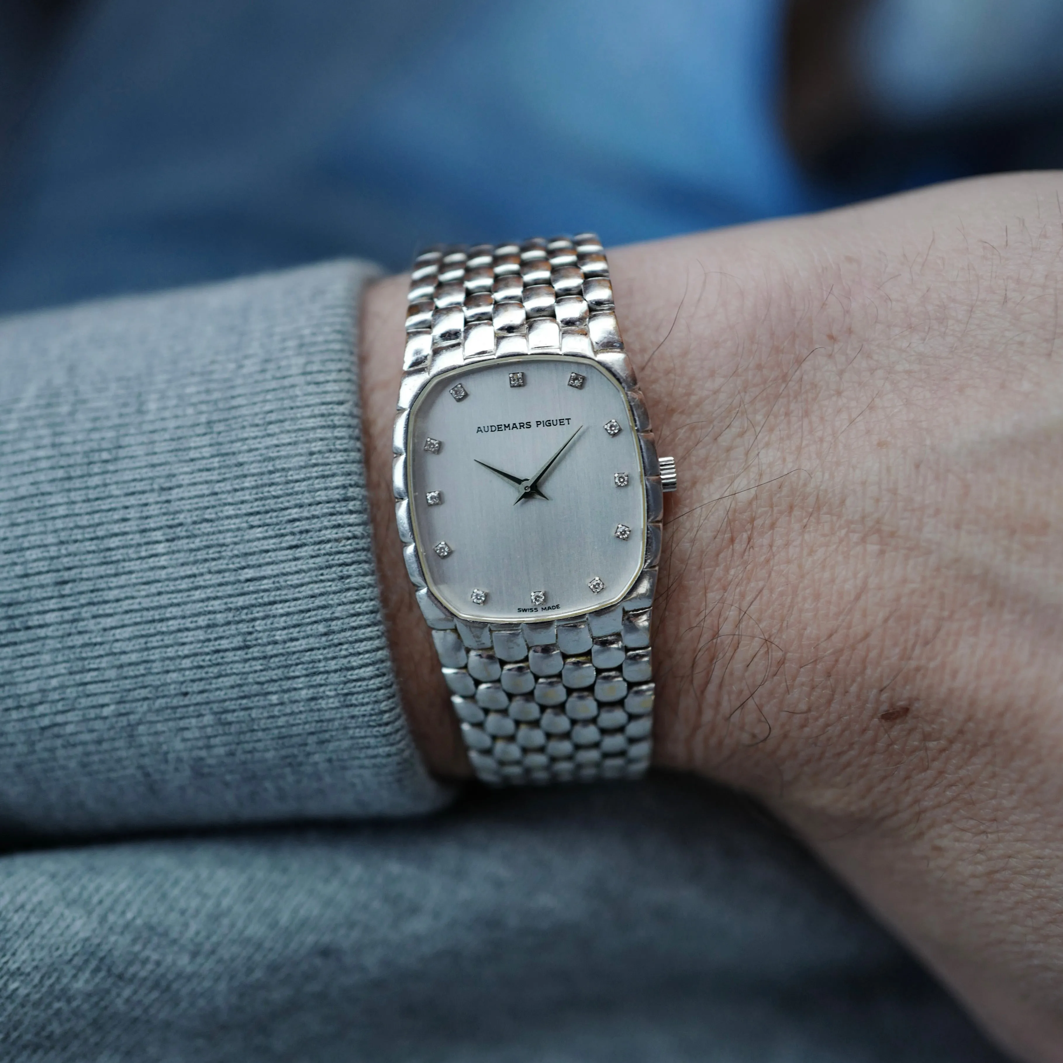 Audemars Piguet White Gold Bracelet Watch (New Arrival)