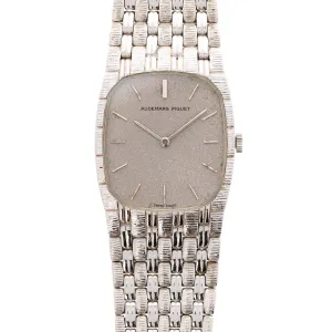 Audemars Piguet White Gold Rope and Bead Bracelet Watch Ref. 56525