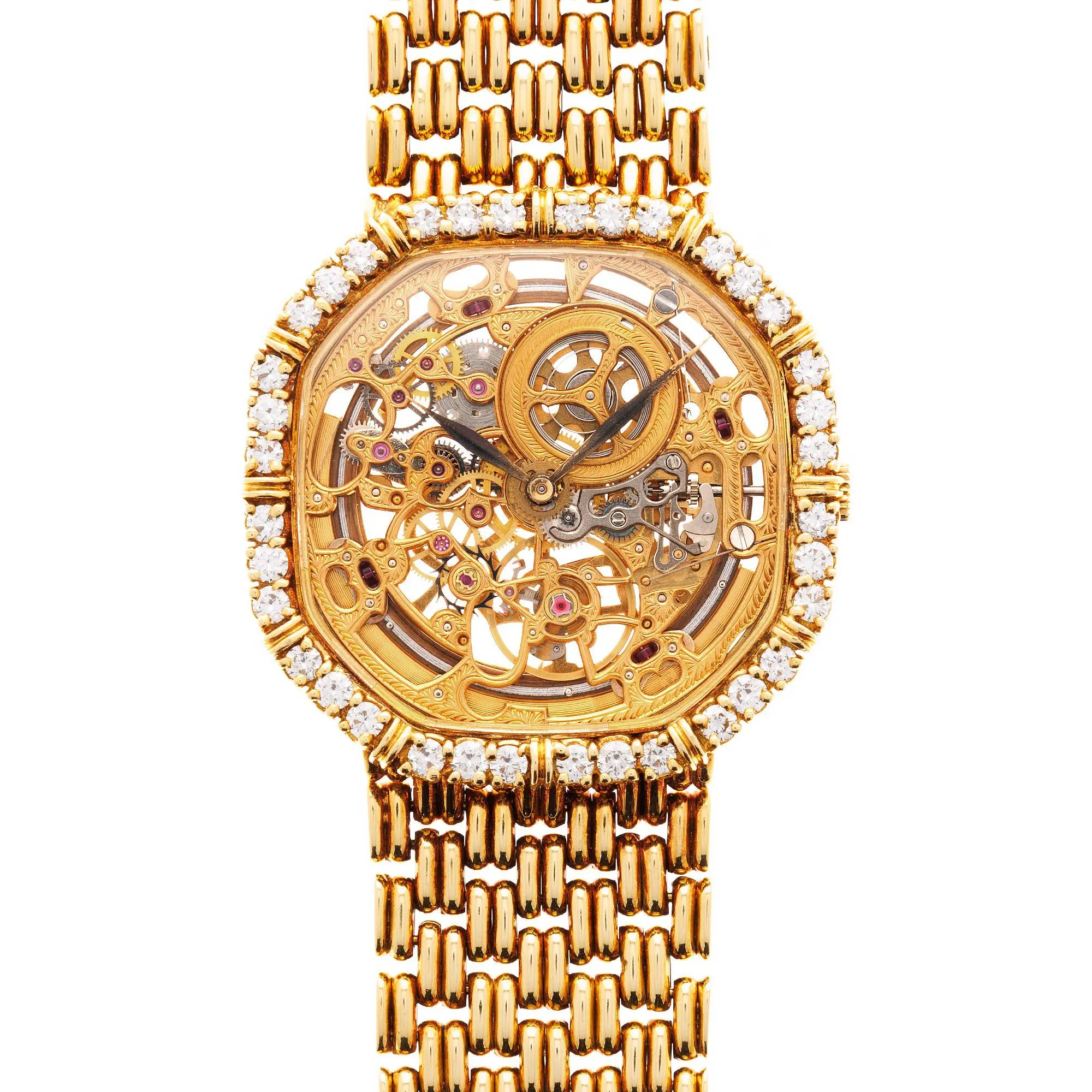 Audemars Piguet Yellow Gold Skeleton Watch Ref. BA4266 on Bracelet
