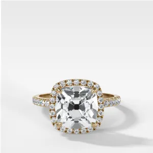 Aurora Pavé Halo Ring With Old Mine