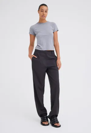 Baby Cotton Tee - Grey Marle