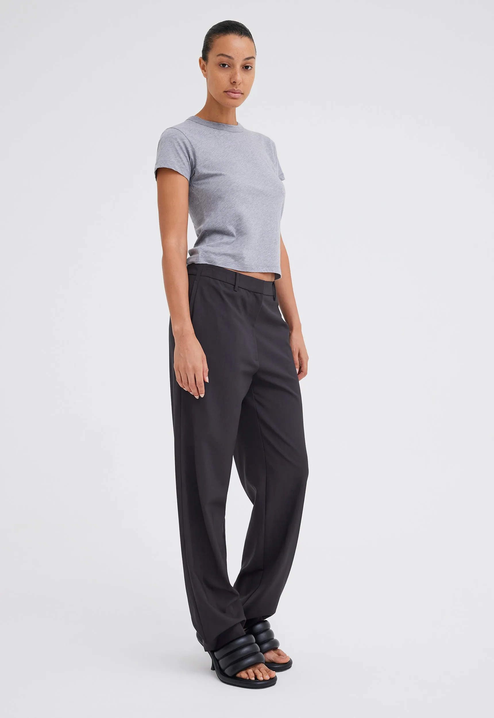 Baby Cotton Tee - Grey Marle
