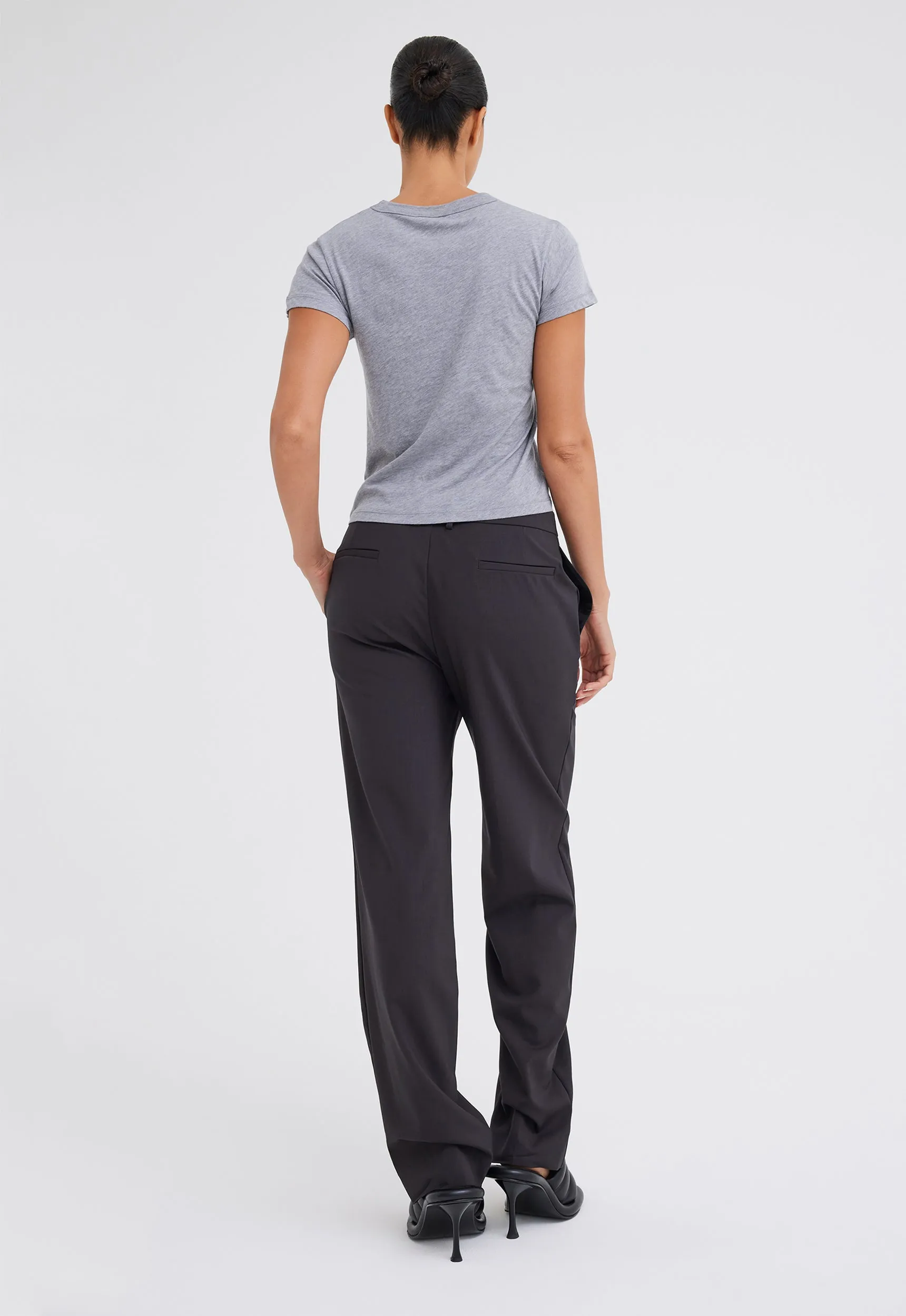 Baby Cotton Tee - Grey Marle