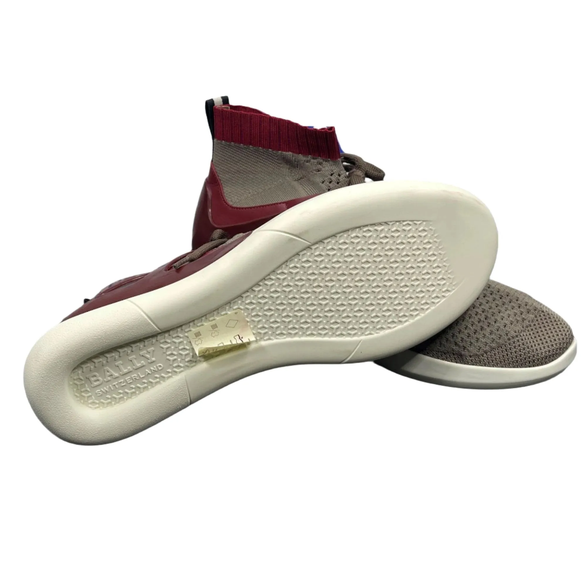 Bally Avallo Red Leather/Textile Sneakers