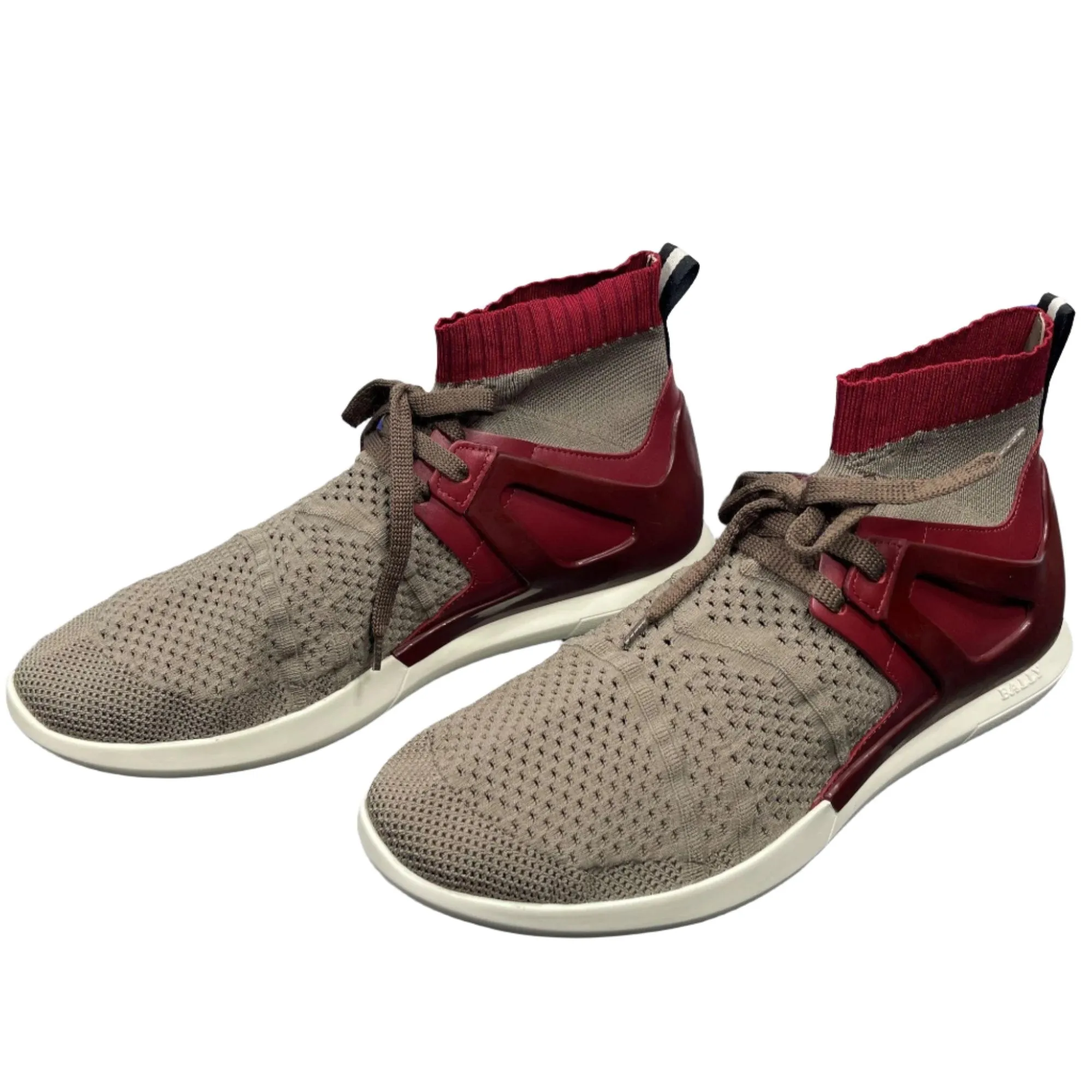 Bally Avallo Red Leather/Textile Sneakers