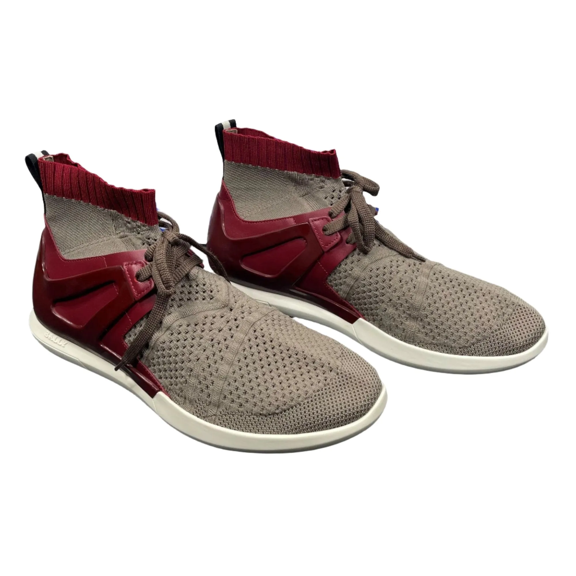 Bally Avallo Red Leather/Textile Sneakers