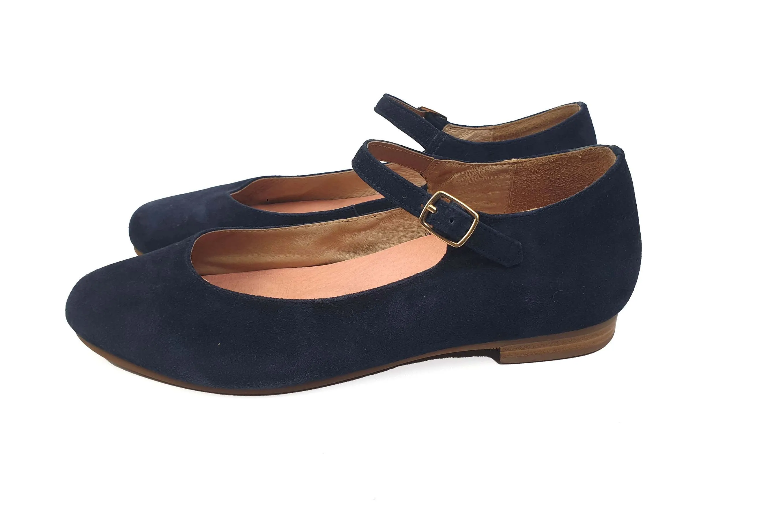 Bared navy suede mary jane style shoes size 39 (no box)