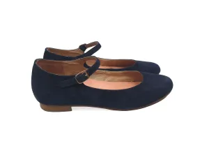 Bared navy suede mary jane style shoes size 39 (no box)