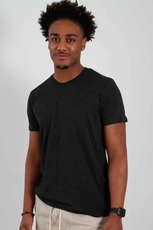 Basic Crewneck T-Shirt for Men in Black | 3750-BLACK
