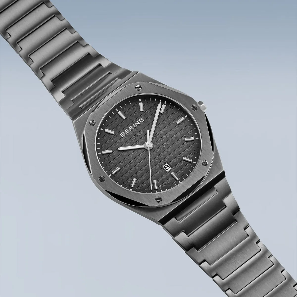 BERING Classic 42mm Brushed Grey Men's Watch 19742-777