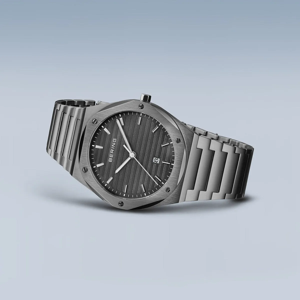BERING Classic 42mm Brushed Grey Men's Watch 19742-777