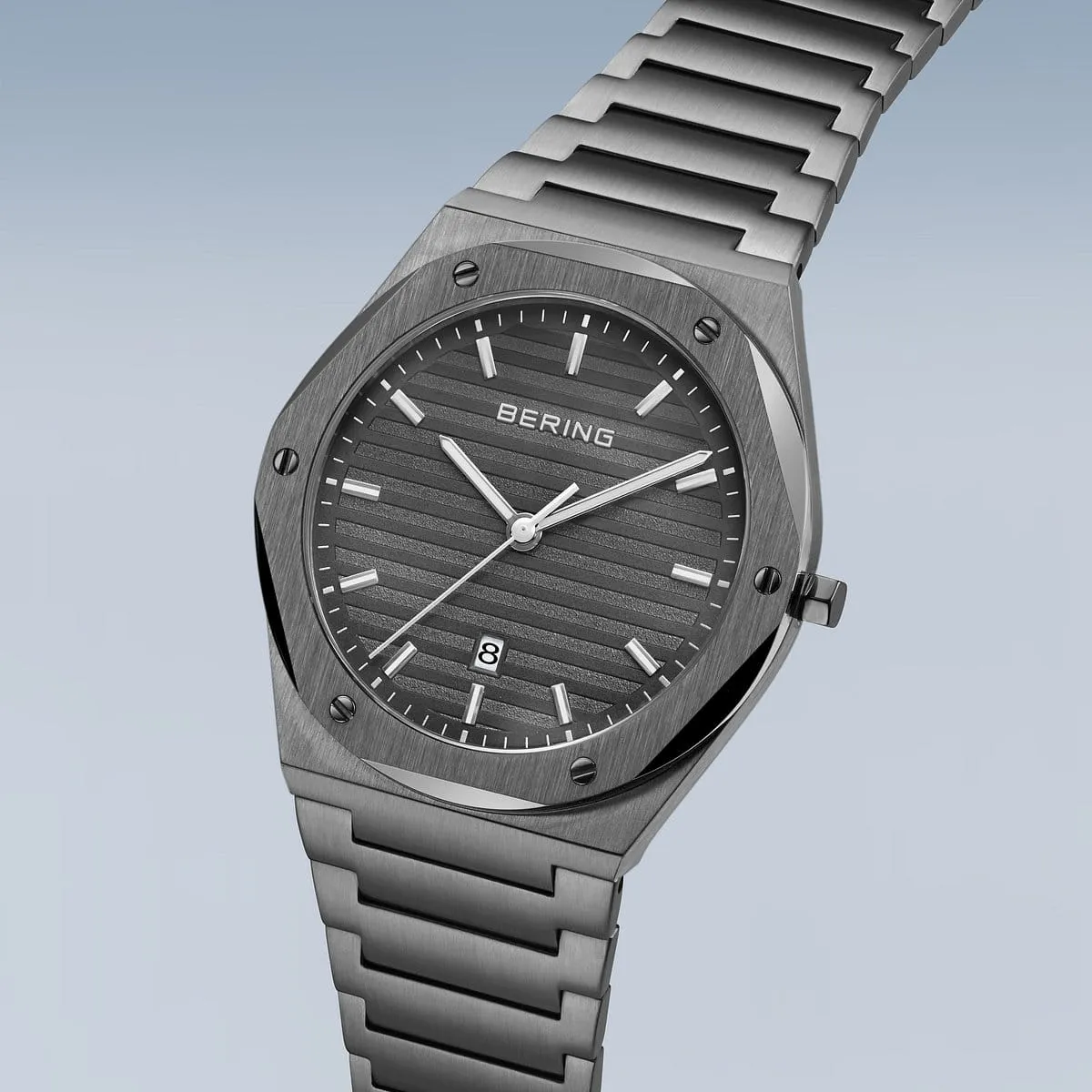 BERING Classic 42mm Brushed Grey Men's Watch 19742-777