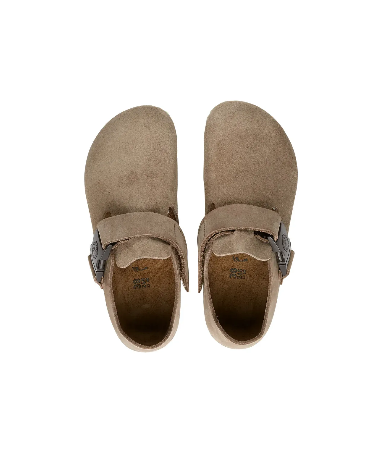 Birkenstock London QR Buckle Suede Leather Taupe Shoes