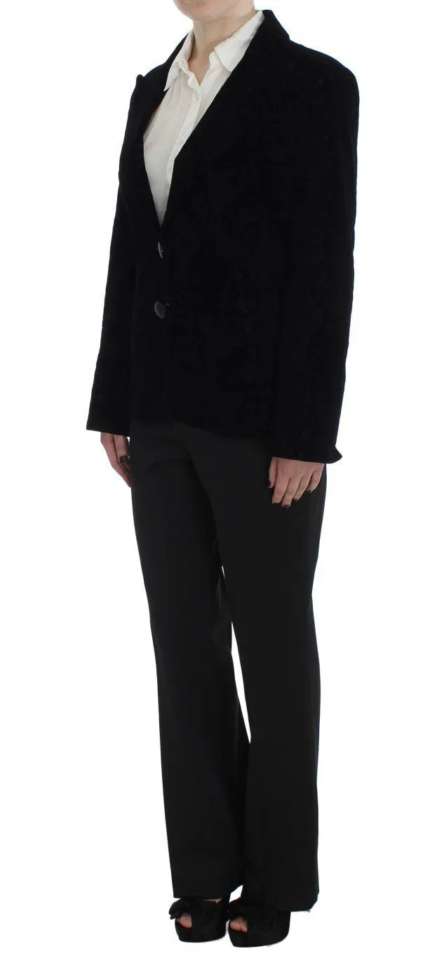 Black Lace Stretch Suit